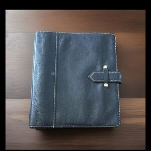 Franklin Covey Vintage Aurora Full Grain Brown Leather Day Planner 1.5”